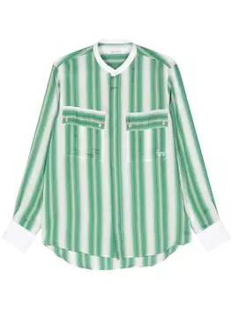 Wales Bonner рубашка Cadence в полоску, зеленый