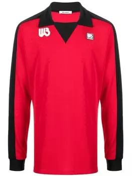 Wales Bonner рубашка поло с логотипом, красный