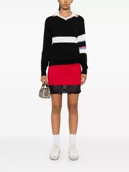 Wales Bonner спокойный свитер-поло, синий