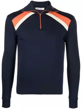 Wales Bonner топ с молнией и полосками, синий