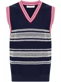 Wales Bonner топ Shade с V-образным вырезом, синий