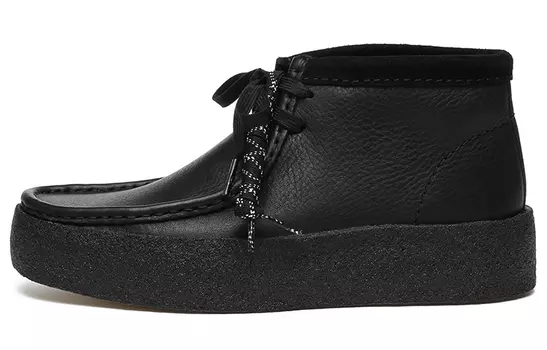 Wallabee Cup Bt Черная кожа Clarks