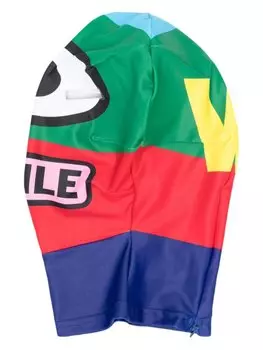 Walter Van Beirendonck маска в стиле колор-блок с графичным принтом, синий