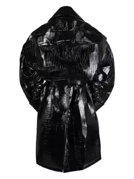 Walter Van Beirendonck пальто оверсайз с поясом, черный