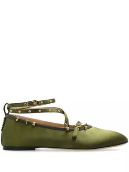 Wandler кожаные балетки June, зеленый