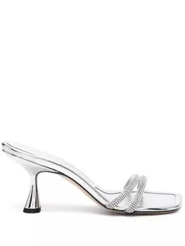 Wandler мюли Julio 75 со стразами, серебристый