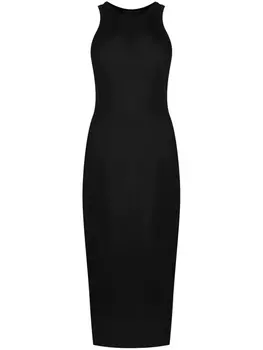 WARDROBE.NYC платье миди в рубчик, черный