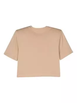 WARDROBE.NYC укороченная футболка с подплечниками, нейтральный цвет