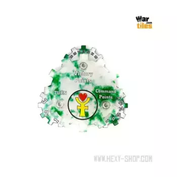 Warhammer Battle Tracker — Древние Эльдар (Бело-коричневый узор), War Tiles - Battle Trackers