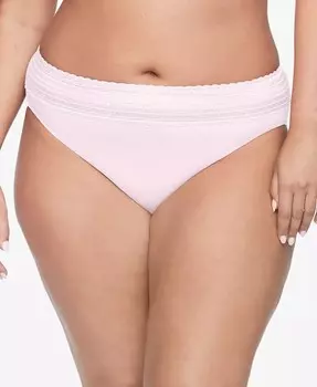 Warners No Pinching No Issues Комфортная талия с кружевом из микрофибры Hi-Cut 5109 Warner's, розовый