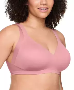 Warners No Side Effects Бюстгальтер-майка без косточек с легкой чашкой для комфорта и сглаживания в области подмышек и спины RA2231A Warner's, розовый