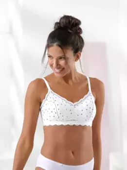 Waschpur Бюстгальтер без косточек Wschepur, цвет Wei-Bedruckt