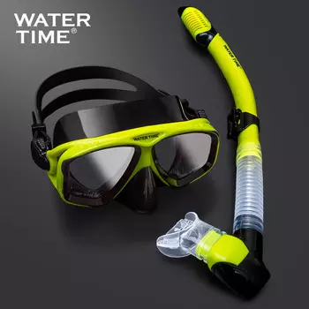 WATERTIME/Shuichuan очки для дайвинга оборудование для подводного плавания маска для дайвинга полностью сухие очки для плавания с трубкой черный и желтый