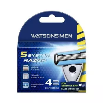 Watsons Бритва Men 5 System 4 с картриджами