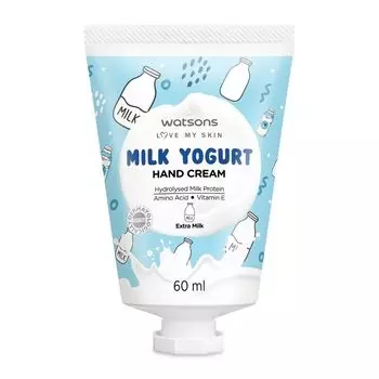 Watsons Крем для рук Молочный Йогурт Экстра Молоко 60мл, White