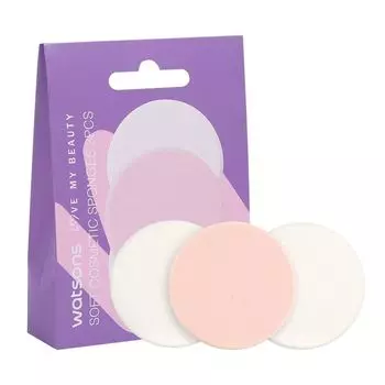 Watsons Мягкие косметические губки 3s, White / Pink