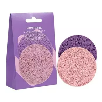 Watsons Натуральная губка для лица 2s, Pink / Purple