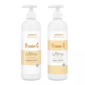 Watsons Отбеливающий лосьон для тела с витамином С и крем для душа 490 мл