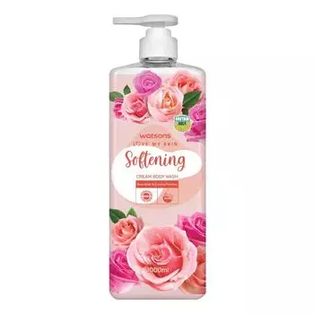 Watsons Смягчающий крем-гель для душа Love My Skin 1000 мл, Pink