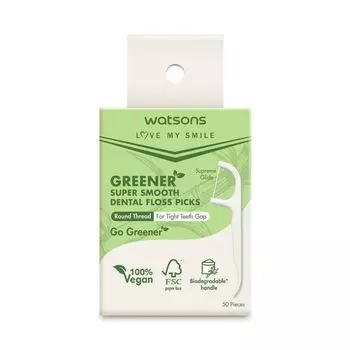 Watsons Зубная нить Greener Super Smooth, выбор 50-х годов