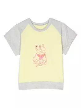 Wauw Capow By Bangbang футболка с вышивкой Lil' Monster, желтый