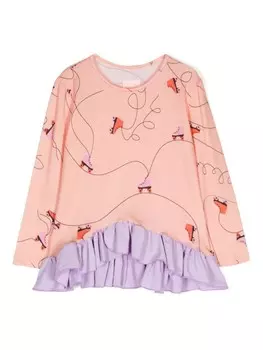 WAUW CAPOW by BANGBANG футболка Violet Roller с графичным принтом, оранжевый