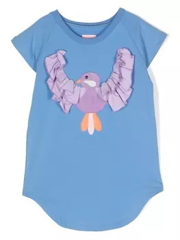 Wauw Capow By Bangbang Nova Birdsong T-shirt dress, синий