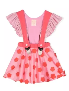 Wauw Capow By Bangbang платье Bird Girl Frill без рукавов, красный