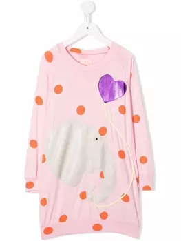 Wauw Capow By Bangbang платье Ellen Elephant Polka, розовый