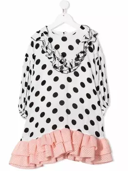 Wauw Capow By Bangbang платье в горох, белый