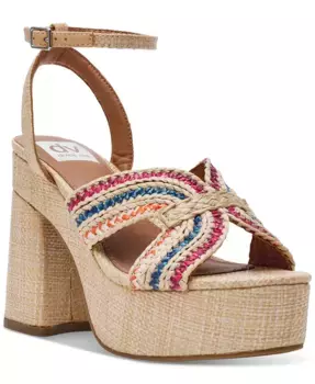 Waylan Raffia Platform Dress Sandals – сандалии на платформе Waylan из рафии DV Dolce Vita, мультиколор