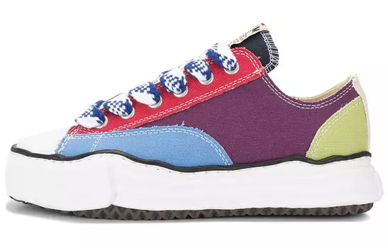 Wayne Стильные мужские кроссовки для скейтбординга с низким верхом, разноцветные Mihara Yasuhiro