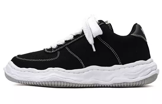 Wayne Стильные мужские кроссовки для скейтбординга с низким верхом, черные Mihara Yasuhiro