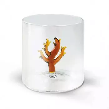 WD LIFESTYLE стеклянная кружка коралловый, прозрачный