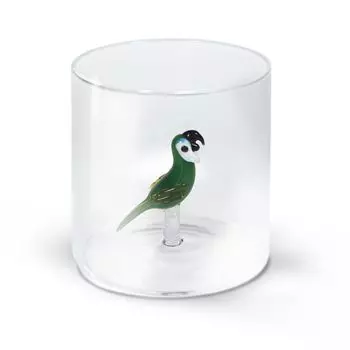WD LIFESTYLE стеклянная кружка попугай, прозрачный