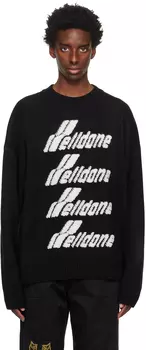 We11done Черный свитер-букле