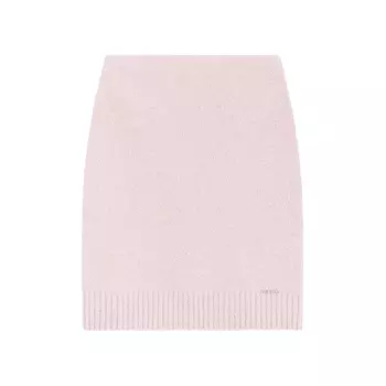 WE11DONE Длинная трикотажная юбка женская светло-розовые