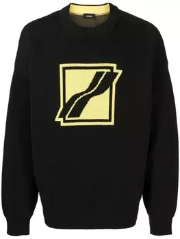 We11done джемпер с логотипом, черный