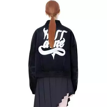 WE11DONE Джинсовая куртка унисекс черная