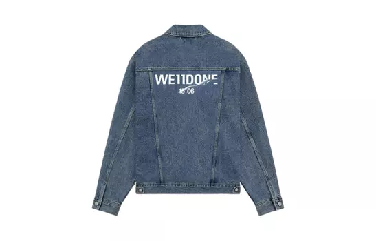 WE11DONE Джинсовая куртка унисекс, Синий