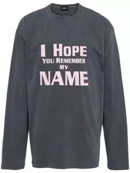 We11done футболка Hi Monster с длинными рукавами, серый