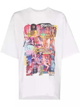 We11done футболка Movie Collage, белый