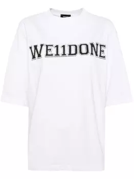 We11done футболка Pearl Logo, белый