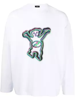 We11done футболка с графичным принтом, белый