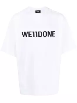 We11done футболка с логотипом, белый