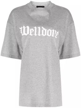 We11done футболка с логотипом, серый