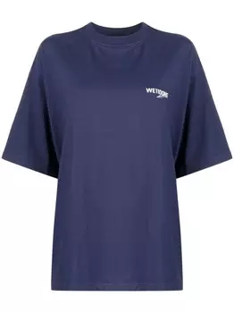 We11done футболка с логотипом, синий