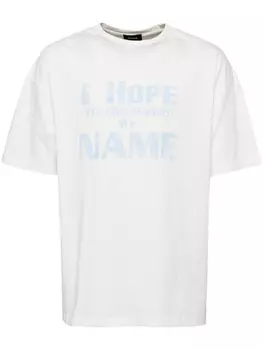 We11done футболка с принтом, белый