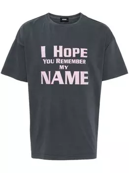 We11done футболка с принтом, серый