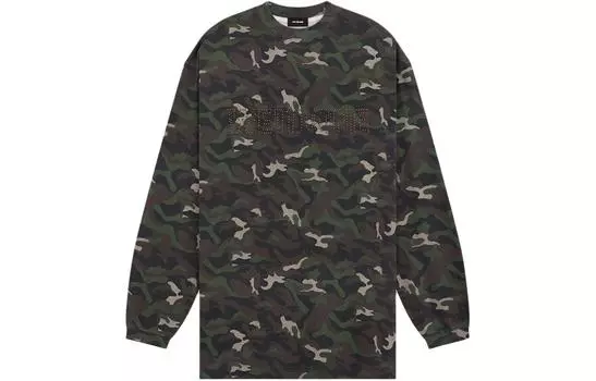 WE11DONE Футболка SS24 унисекс цвета хаки